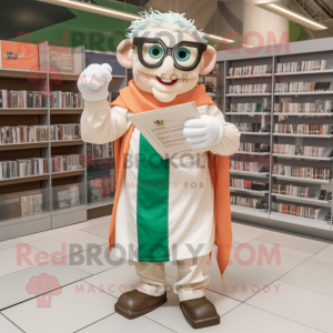 Beige irsk flagg maskot...