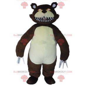 Ferocious grizzly bear mascot with large claws - Redbrokoly.com