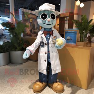 Cream Doctor mascot costume character dressed with a Jeans and Ties