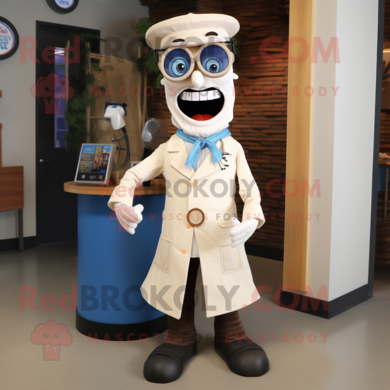 Cream Doctor mascot costume character dressed with a Jeans and Ties Cream Doctor mascot costume character dressed with a Jeans and Ties