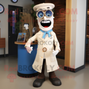 Cream Doctor mascot costume character dressed with a Jeans and Ties
