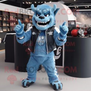 Sky Blue Devil mascotte...