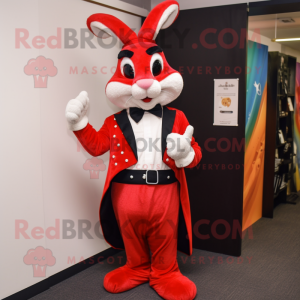 Red Wild Rabbit mascotte...