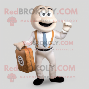 Hvid Bagels maskot kostume...