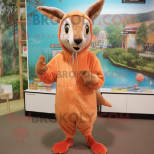 Peach Kangaroo maskot...