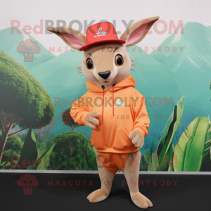 Peach Kangaroo maskot drakt...