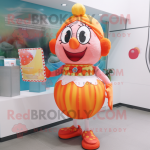 Peach Clown maskot kostym...