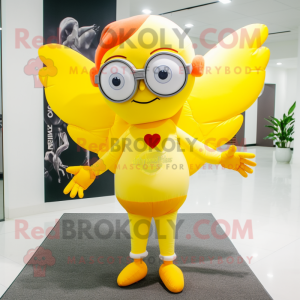 Citroengeel Cupido mascotte...