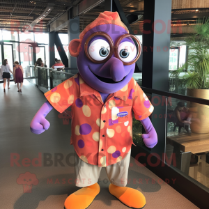 Purple Clown Fish mascotte...