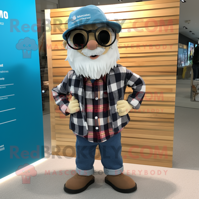 nan Doctor mascot costume character dressed with a Flannel Shirt and Beanies nan Doctor mascot costume character dressed with a Flannel Shirt and Beanies