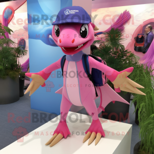 Roze Dimorphodon mascotte...