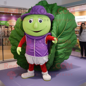 Red Cabbage Leaf maskot...