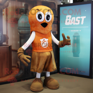 Rust Ghost mascot costume character dressed with a Tank Top and Keychains