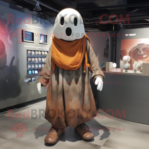 Rust Ghost mascot costume character dressed with a Tank Top and Keychains