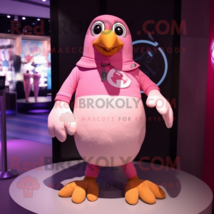 Pink Penguin maskot kostume...