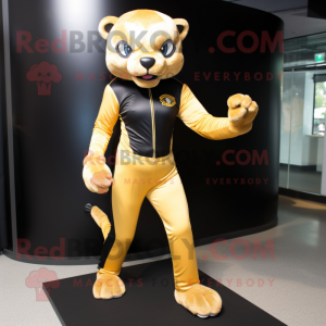 Gold Panther Maskottchen...