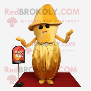 Gold Mango maskot drakt...