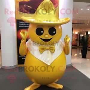 Gold Mango maskot drakt...