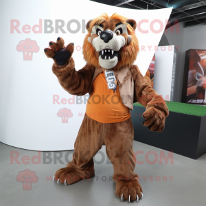 Rust Smilodon maskot kostym...