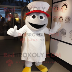 Vit Paella maskot kostym...