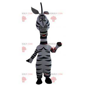 Marty mascot the famous zebra from Madagascar cartoon -