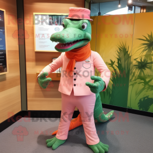 Peach Crocodile mascotte...