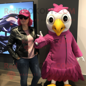 Magenta zeemeeuw mascotte...