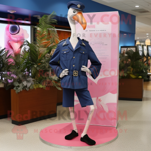 Navy Flamingo mascotte...