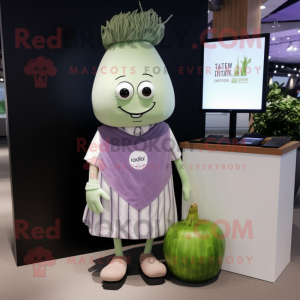 nan Onion mascot costume character dressed with a Henley Tee and Pocket squares