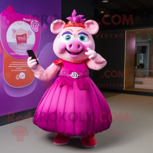 Magenta Sow mascotte...