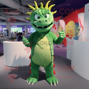 Lime Green Dragon mascotte...