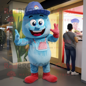 nan Candy mascot costume character dressed with a Boyfriend Jeans and Mittens