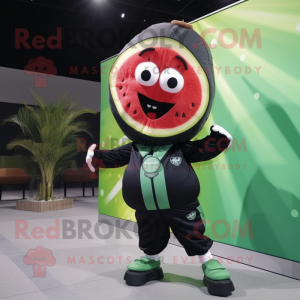 Svart vannmelon maskot...