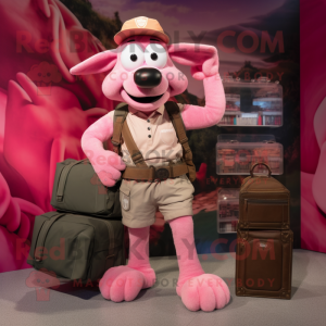 Rosa Moussaka maskot drakt...