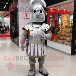 Silver Roman Soldier maskot...