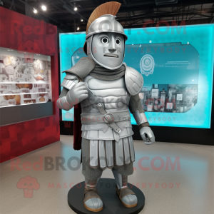 Silver Roman Soldier maskot...