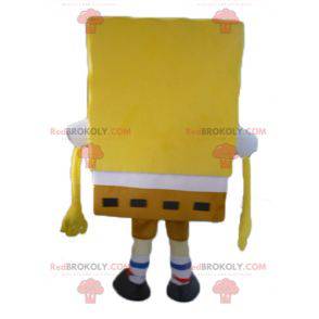 Mascotte de Bob l'éponge personnage jaune de dessin animé -