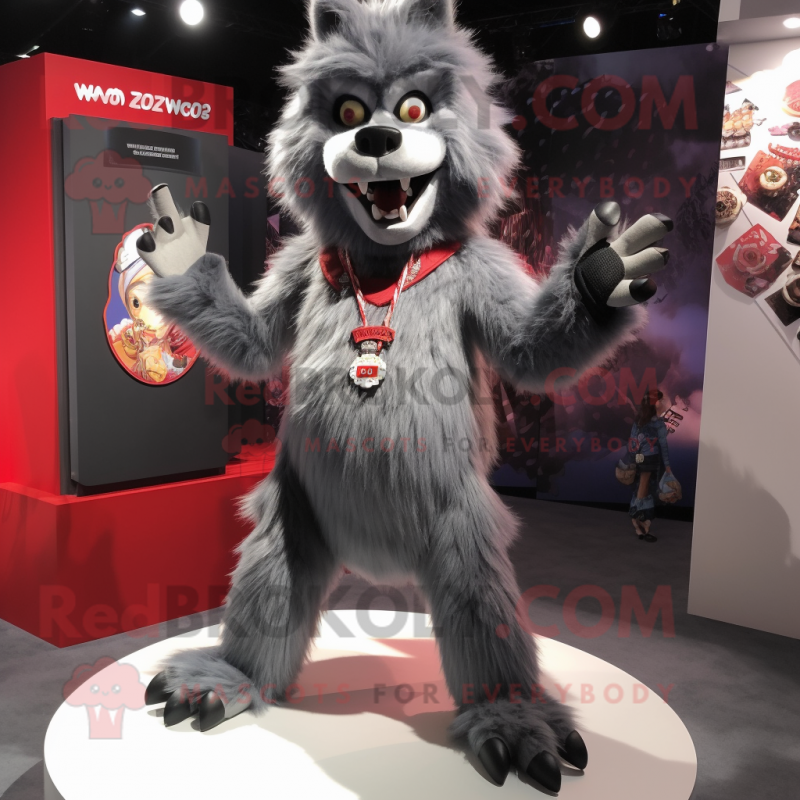 nan Werewolf mascot costume character dressed with a Mini Skirt and Necklaces nan Werewolf mascot costume character dressed with a Mini Skirt and Necklaces