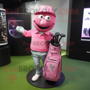 Pink Golf Bag maskot...