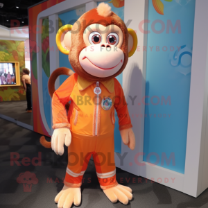 Peach Monkey maskot kostume...