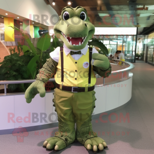 Olive Crocodile mascotte...