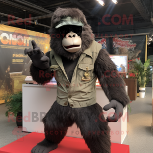 nan Gorilla mascot costume character dressed with a Cargo Pants and Sunglasses