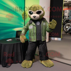 Green Sloth mascotte...