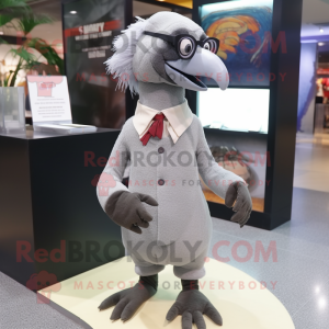 Grå Dodo Bird maskot kostym...