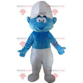 Blauw en wit cartoon Smurf mascotte - Redbrokoly.com