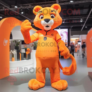 Orange Panther mascotte...