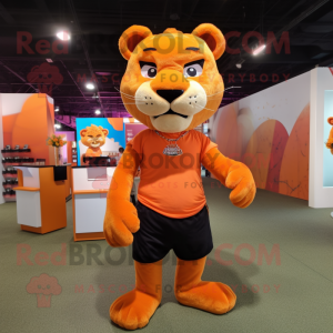 Orange Panther mascotte...