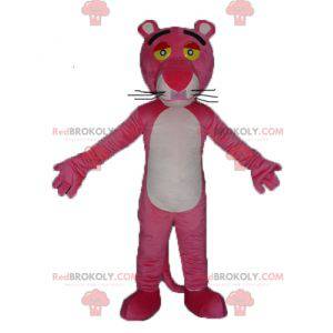 Růžový panter maskot kreslená postavička - Redbrokoly.com