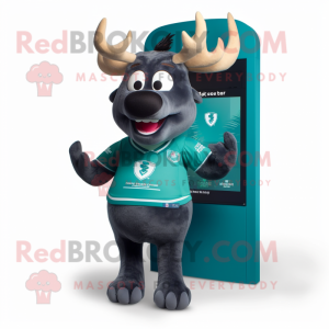 Teal Elk mascotte kostuum...