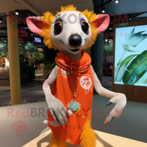 Oranje Aye-Aye mascotte...